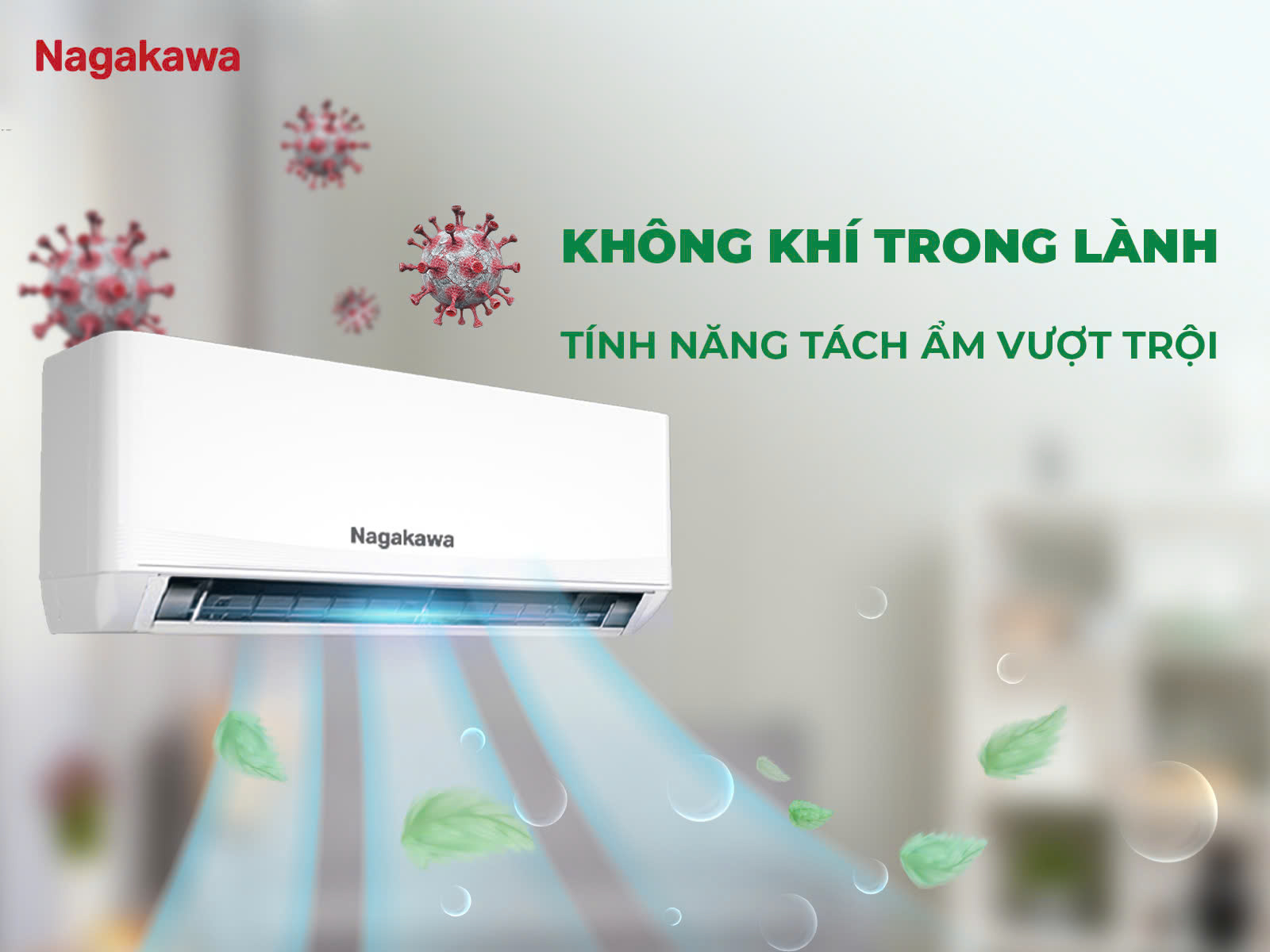 Máy lạnh - Nagakawa Inverter 1.0 HP NIS-C9R2U51 - Xuất sứ Malaysia